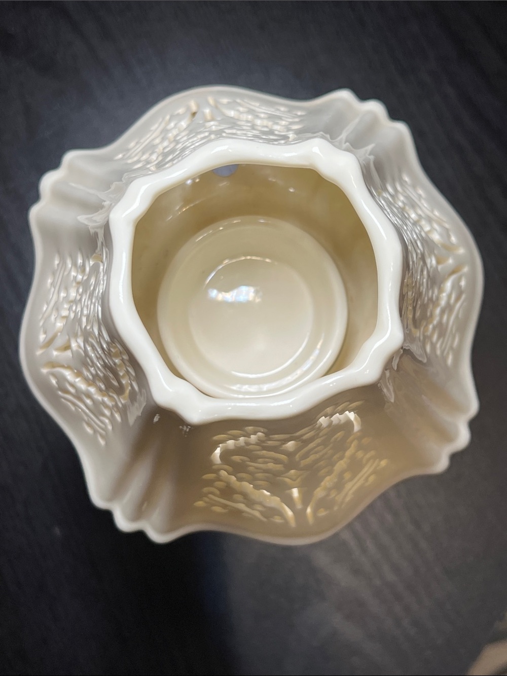 Yankee Candle Ivory Cream Ceramic Cutout Candle Holder Fairy Lamp - Picture 6 of 13